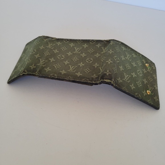 LOUIS VUITTON LV Men's Canvas Leather Card Bill Coin Wallet Khaki Green Medium - Picture 8 of 14